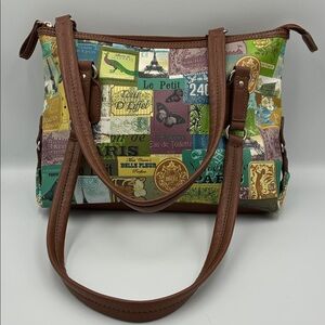 Relic by Fossil Colorful Parisian Print Shoulder Bag